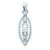 [J6015] - Silver Pendant 'Goddess' Silver White (rhodium-plated) - 18x7 Mm