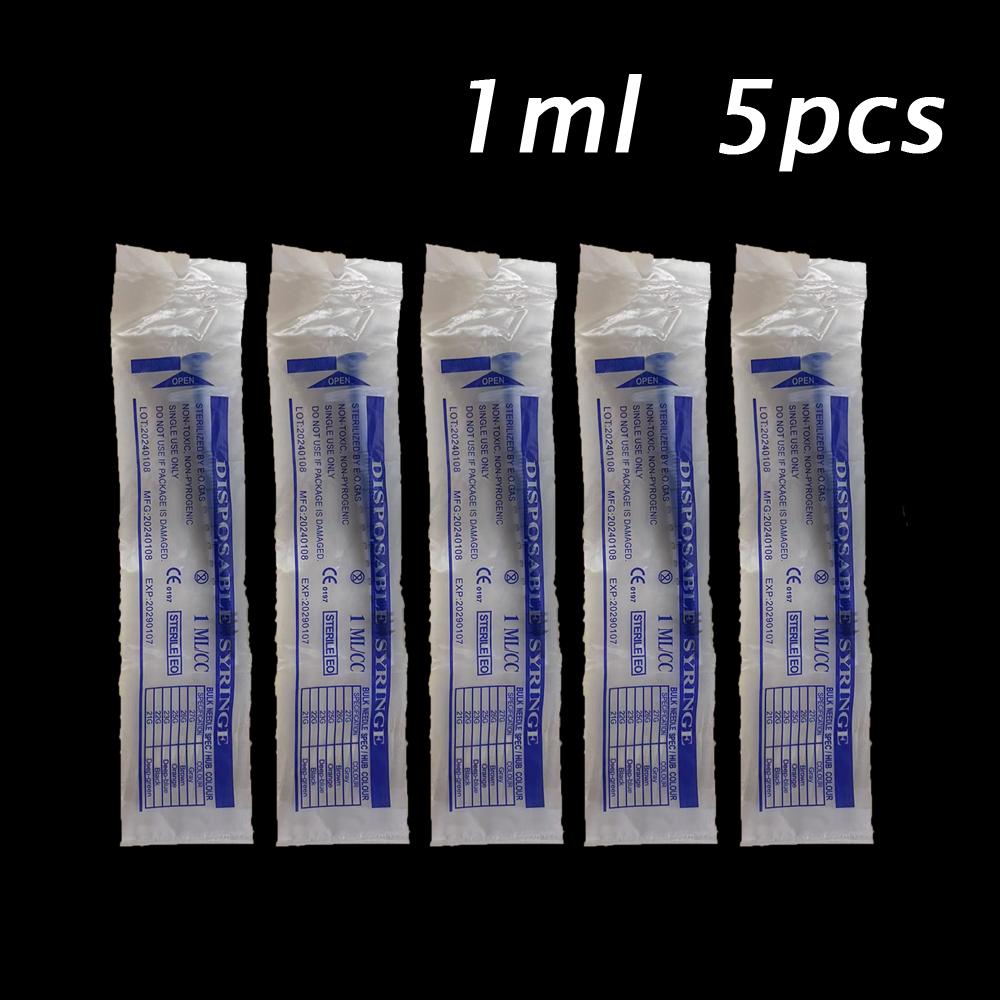 5 10 20 50 100Pcs 1ML Plastic Syringes Cubs Measuring Hydroponic Measuring With OPP Cover Sampler Epoxy Resin Syringe Tool 1ML