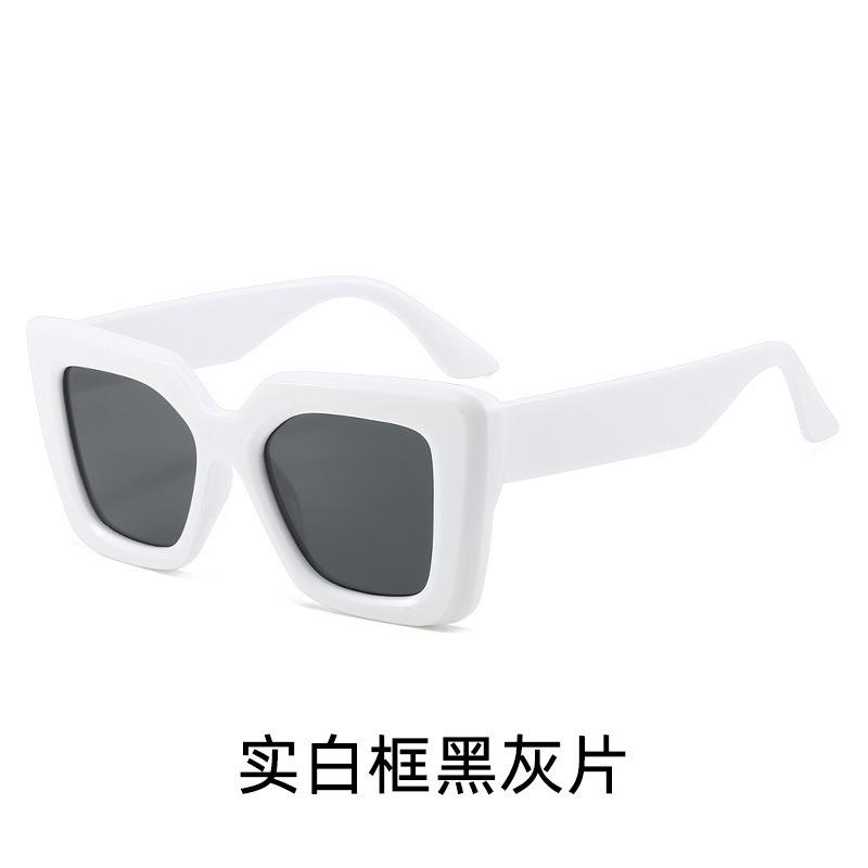 New fashion modified face sunshade model street shot sunglasses European and American large frame sunglasses