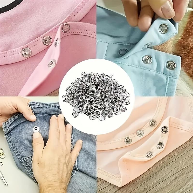 200pcs Metal Sewing Buttons and 1pc Snap Fastener Pliers Set - Easy DIY Clothes Buckle Installation