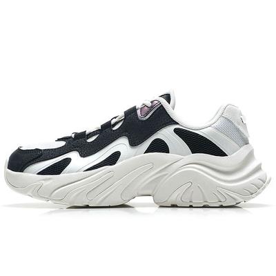 Lifestyle Series Ткань Синтетическая кожа Повседневные удобные нескользящие низкие повседневные туфли Женские кроссовки Белый Черный 122338884-2