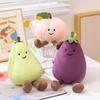 Simulated Fruits and Vegetables Dolls Plush Toys Dolls Eggplant Banana Peach Peach Doll Shooting Props Gifts