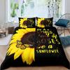 Sunflower Bedding Set For Kids Girls Boys Black White Milk Cow Print Comforter Cover Spring Summer Floral Duvet Cover