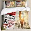 Coconut Palm Three-Piece Quilt Cover 3D Digital Printing Bedding Set Bed Cover