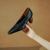 2024 Новые женские туфли-лодочки весна-лето для офиса, вечеринки, свадьбы, необычные каблуки с острым носком, натуральная кожа, женская элегантная мода