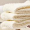 Women Funny Socks White Winter Warm Socks Smile Cute Kawaii Anime Floor Socks Lolita Y2k Thicken Fuzzy Socks