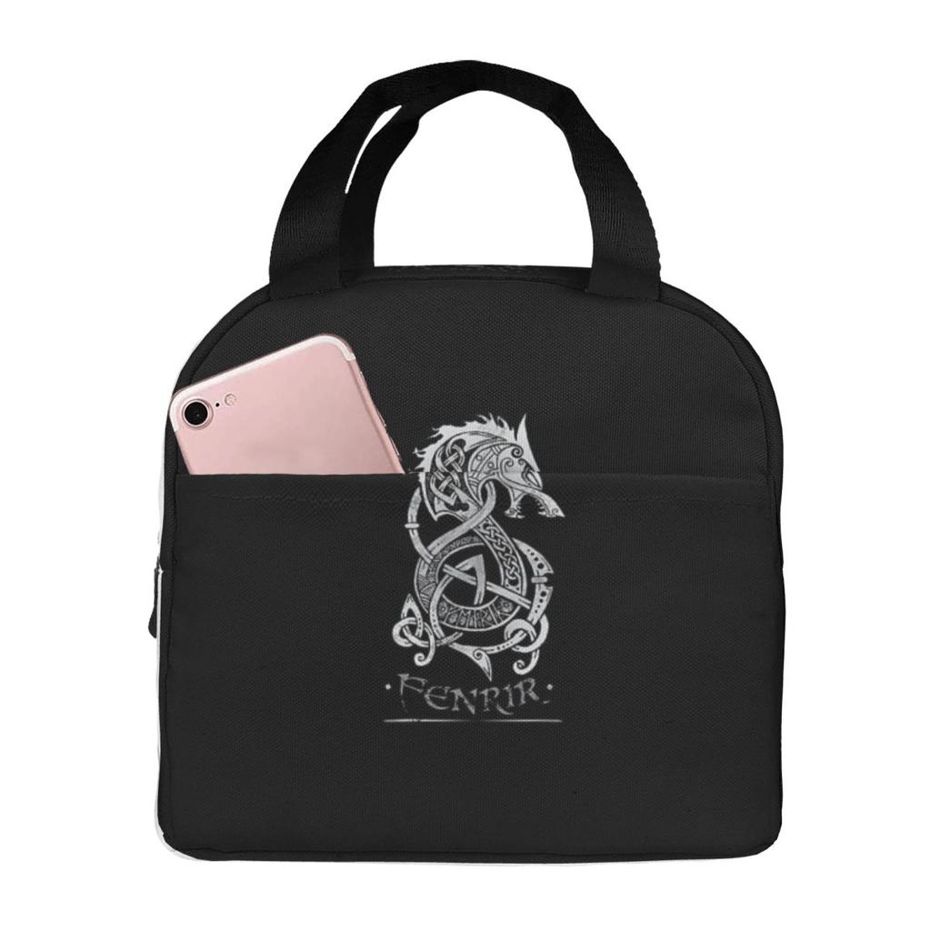 Viking Loki Son Fenrir Insulated Lunch Bag for Kids School Cooler Thermal Food Box Tote Portable Lunch Boxes Container