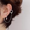 Серьги-кольца с двойными отверстиями для женщин и мужчин, серьги-цепочки с кисточками в стиле панк, ювелирные изделия 2022