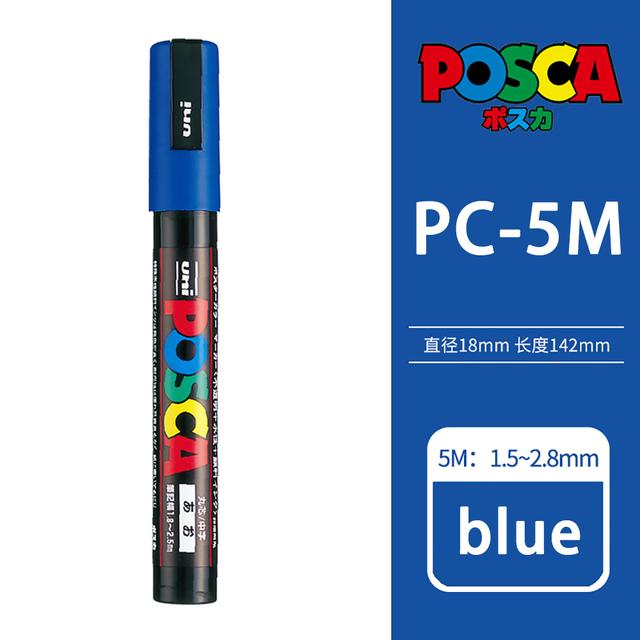 Маркер-краска Uni POSCA, 39 цветов PC-5M/44 PC-3M/36 PC-1M, Акриловые маркеры для рисования по камню, граффити, Художественные принадлежности