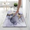 Marble Pattern Kitchen Mat Doormat Carpet Durable Absorbent Non-Slip Entrance Bedside Rug Washable Living Room
