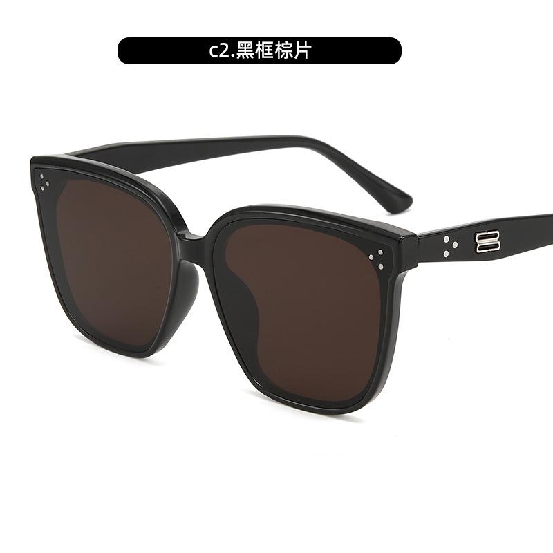 Gm Солнцезащитные очки Уличные оттенки Простые солнцезащитные очки Ретро солнцезащитный крем Защита от ультрафиолета Солнцезащитные очки Женские