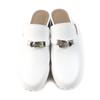 Great HERMES Mule Carlotta kelly buckle white leather Women 36 Used