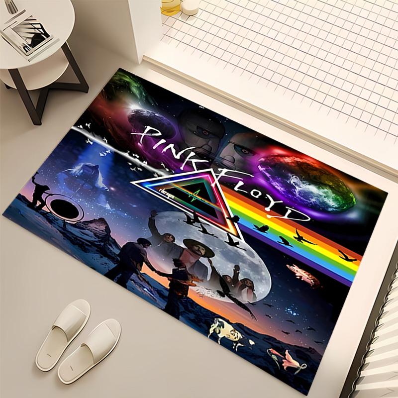 Rock Band P-Pink F-Floyd Print Area Rug - Soft,Washable Non-Slip Indoor Mat,Living Room,Home Office Decorative Rug