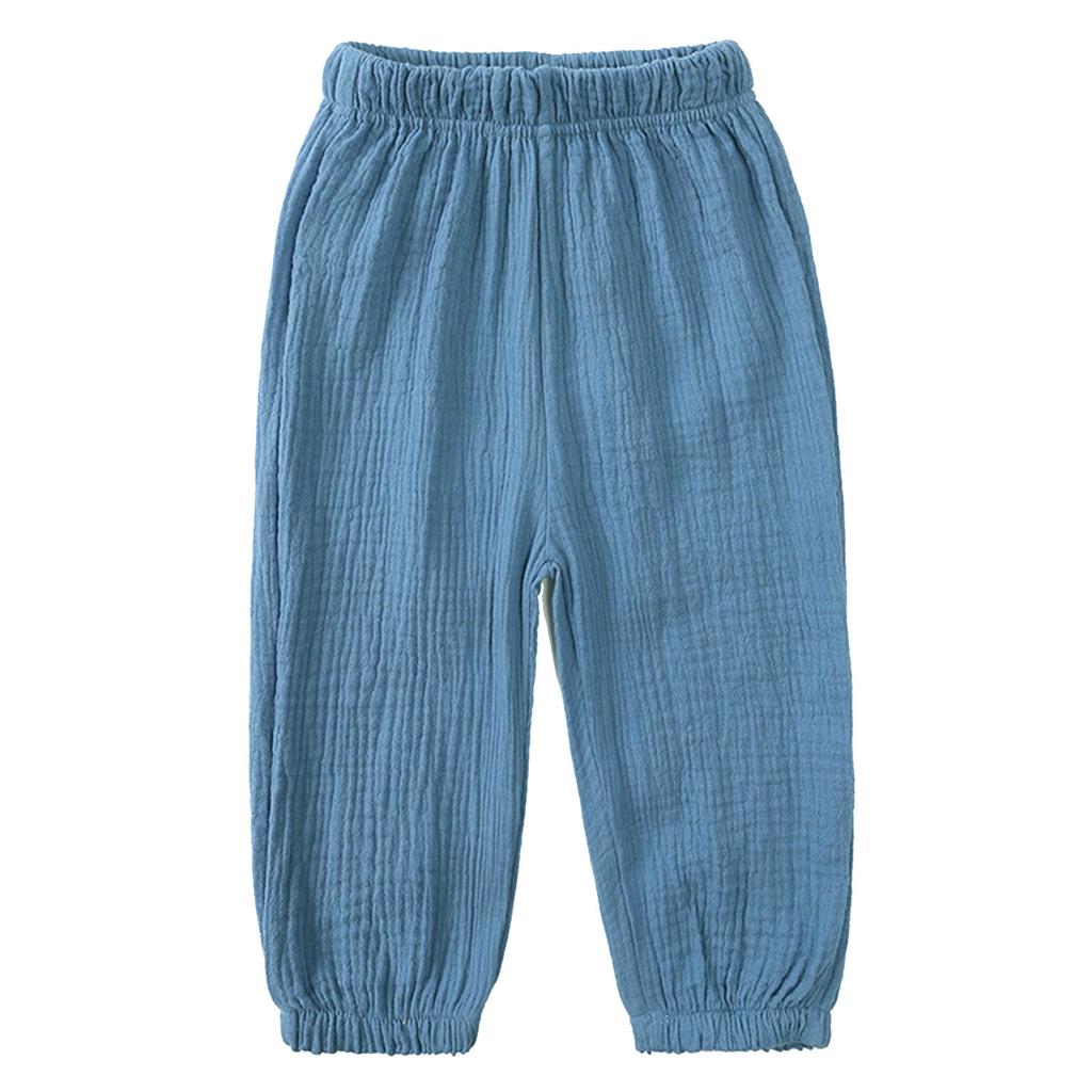 Children's Baby Girls Boys Summer Linen Trousers Bloomers Cotton Long Trousers Casual Harem Pants