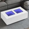 VidaXL Coffee Table with Infinity LED White 116x69x40 Cm, Side Table, Living Room Table, Side Table, End Table, 3284056