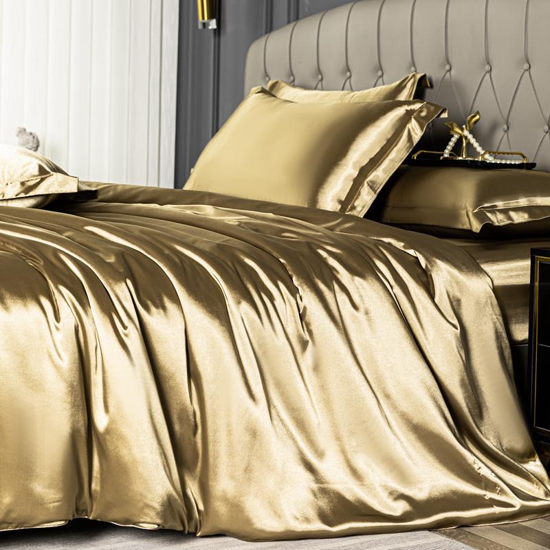 Домашняя кровать комплект простыней из четырех частей летняя шелковистая легкая прохладная простыня из трех частей пододеяльник постельное белье