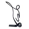 Athlete Wire Figurine Minimalist Abstract Iron Wire Sportsmen Outline Statue Sculpture Home Office Bookshelf Desktop Decoration Ornament