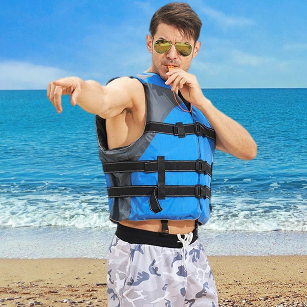 Easily Adjustable Adults Life Jacket Waterproof Aid Safety Jacket Water Sport Vest  Boating