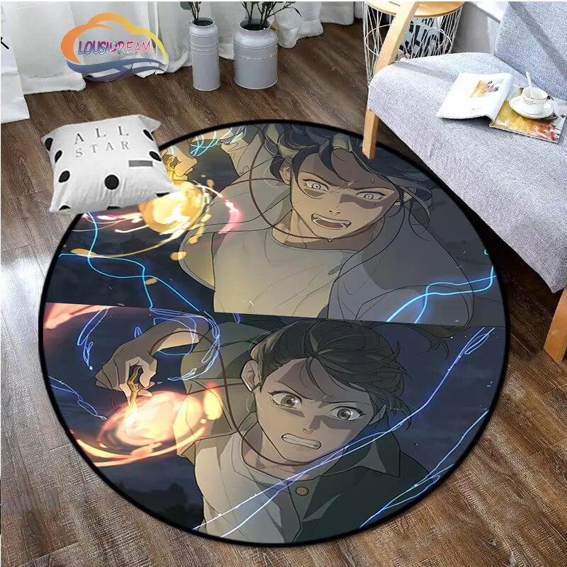 Круглый ковер с рисунком аниме Suzume, декоративный круглый коврик с 3D принтом для детей или девочек, коврик для спальни, гостиной
