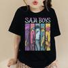 Cute Cartoon Saja Boys T-shirts Kpop Demon Hunters T Shirt Kids Boy Girl Summer Short Sleeve Round Neck Tops Children's Clothing