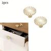 2pcs European Style Minimalist Solid Brass Cabinet DIY Pull Handle Classical Luxury Drawer Gold Knob Cabinet Door Handle