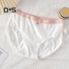 Трусики для школьников, бесшовные, со средней талией, с высокой эластичностью, с отверстиями, с хорошей воздухопроницаемостью, однотонные, облегающие, тонкие, повседневные, спортивные трусы для женщин