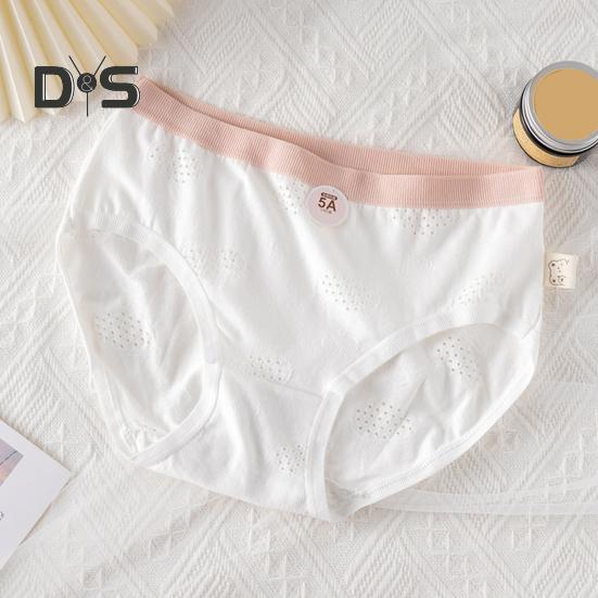 Трусики для школьников, бесшовные, со средней талией, с высокой эластичностью, с отверстиями, с хорошей воздухопроницаемостью, однотонные, облегающие, тонкие, повседневные, спортивные трусы для женщин