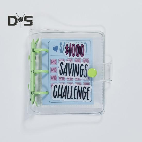 Книга для экономии денег, клейкая пряжка для кошелька, водонепроницаемая, устойчивая к разрывам ПВХ-папка, привлекательный продукт для экономии денег