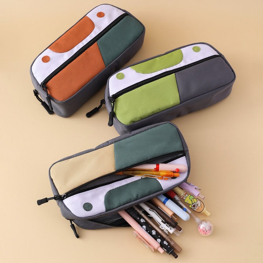 Large Capacity Pencil Pouch Cartoon Pen Bag Fashion Students Pencil Case School Supplies