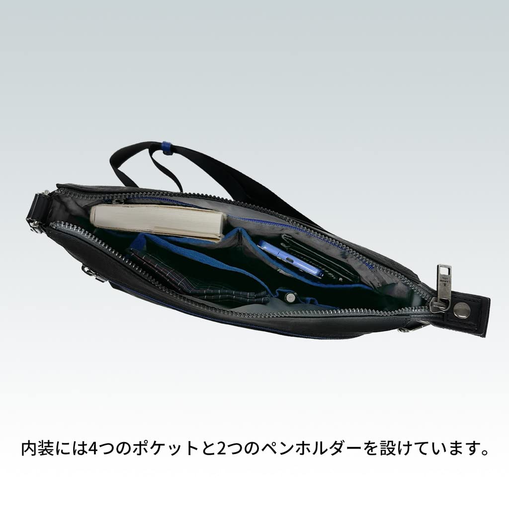 LANVIN en Bleu Black Lille Shoulder Bag Men's