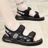 Student Non Slip Soft Bottom Beach Boys Sandals Men's Summer Sandals Leather Open Toe Sandal Walking Water Athletic
