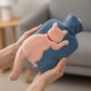 Cartoon Hand Warmer Long Cat Tail Water Injection Bag Cute Hot Water Bottle Women