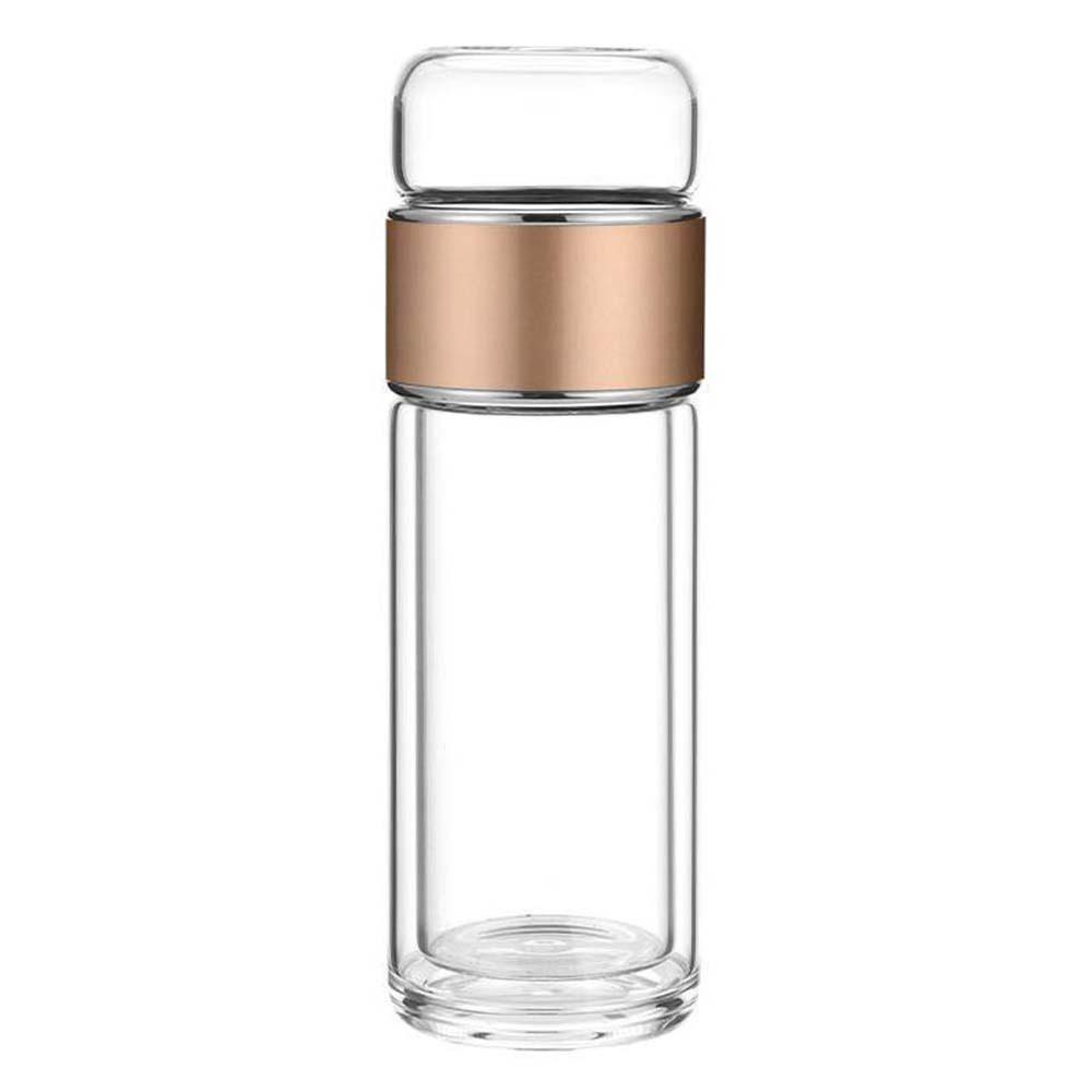 Borosilicate Glass Tea Water Separation Bottle 304 Stainless Steel Transparent 500ML Tea Bottle Silicone Double-Layer Heat-proof