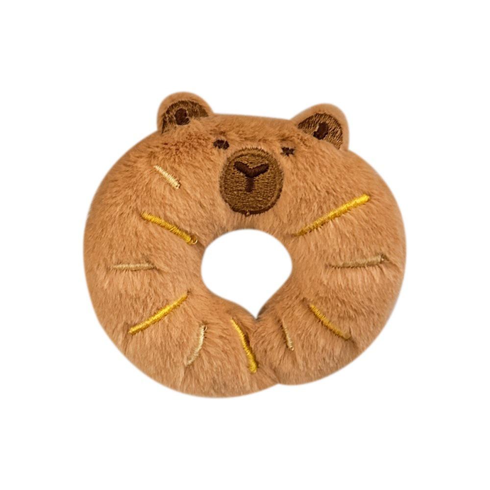 Creative Piggy Bread Capybara Cartoon Brooch Doll Toy Figurine Pin