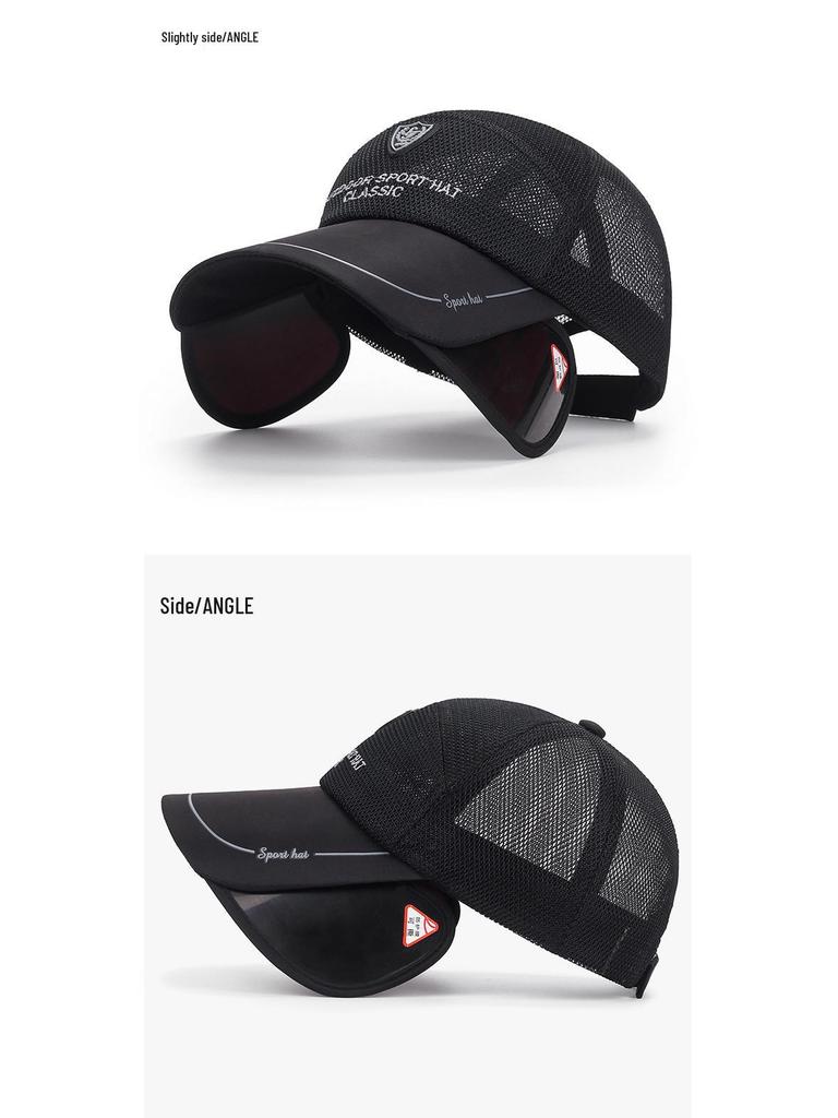 Унисекс летняя сетчатая кепка с удлиненным телескопическим козырьком для защиты от солнца на открытом воздухе