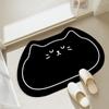 2pcs Diatom Mud Style Floor Mat Special-shaped Cartoon Cat Floor Mat Entrance Door Mat