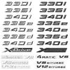 316i 318i 320i 335d 340d 320e 323e ABS Trunk Boot Emblem Letter Badges Car  for BMW M 3-series Glossy Black Accessories