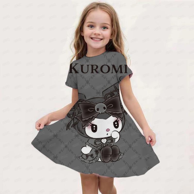 Летняя Новая Детская Одежда Платье Без Рукавов С Принтом Hello Kitty Для Девочек 3-14 Лет Повседневное Дышащее Платье Принцессы