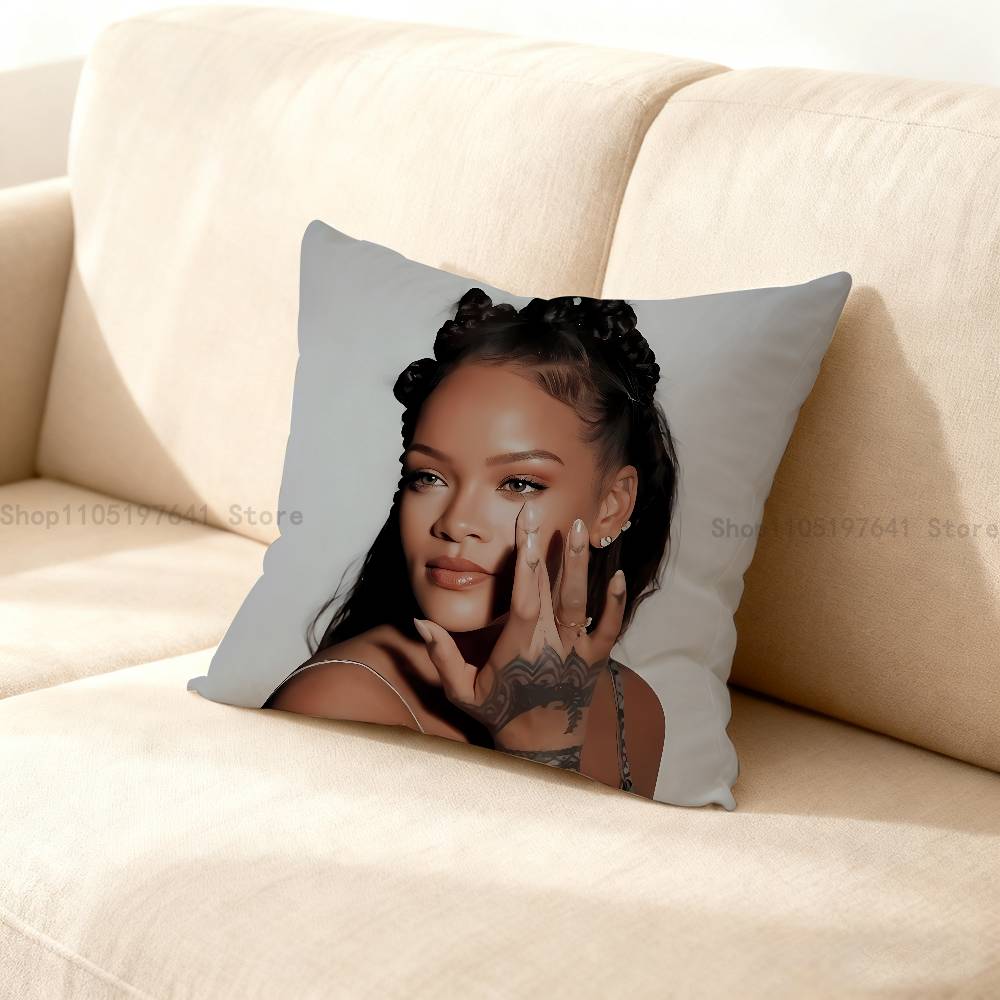 Singer R-Rihanna-Es Pillow Case For Sofa Decor Car Office Room Printing Cushion Cover Decorations And Protector