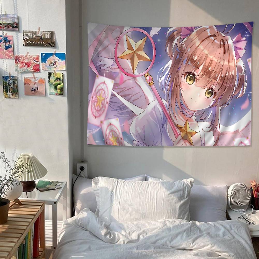 Аниме Cardcaptor Sakura Девочка Красочный Гобелен Настенный Бохо Гобелены Настенные Полотна Мандала