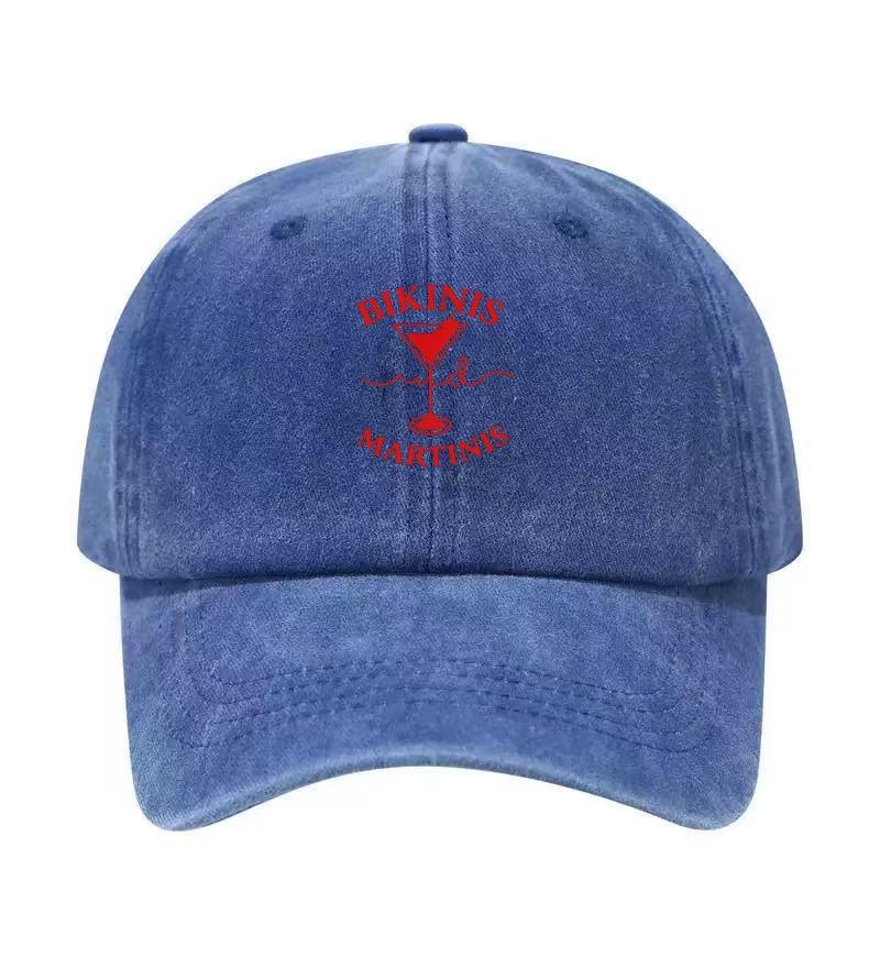 Бикини Мартини Принт Стирка Хлопок Регулируемая Бейсболка Snapback Кепка Папы Дышащая Кепка Для Гольфа Рыбалки На Открытом Воздухе Солнцезащитная Кепка