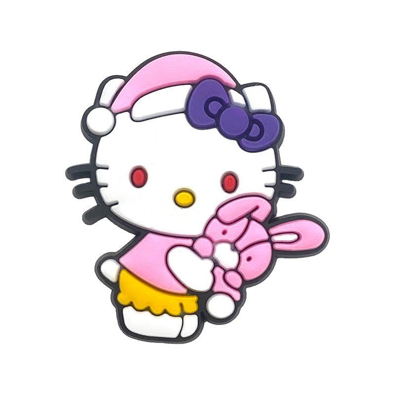Одиночная штука Мультяшные мягкие резиновые ПВХ подвески для обуви Hello Kitty - Набор из 83 штук для DIY Подарочный набор