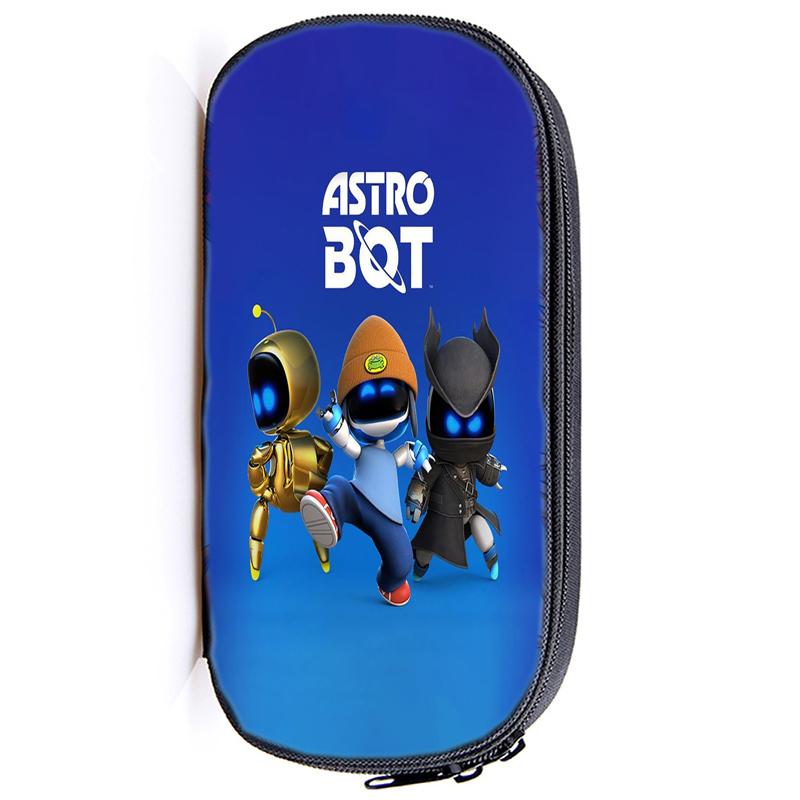 Пенал для карандашей Astro Bot Astronaut с застежкой-молнией, сумка-карандаш, функциональный портативный пенал с застежкой-молнией, канцелярские принадлежности для студентов