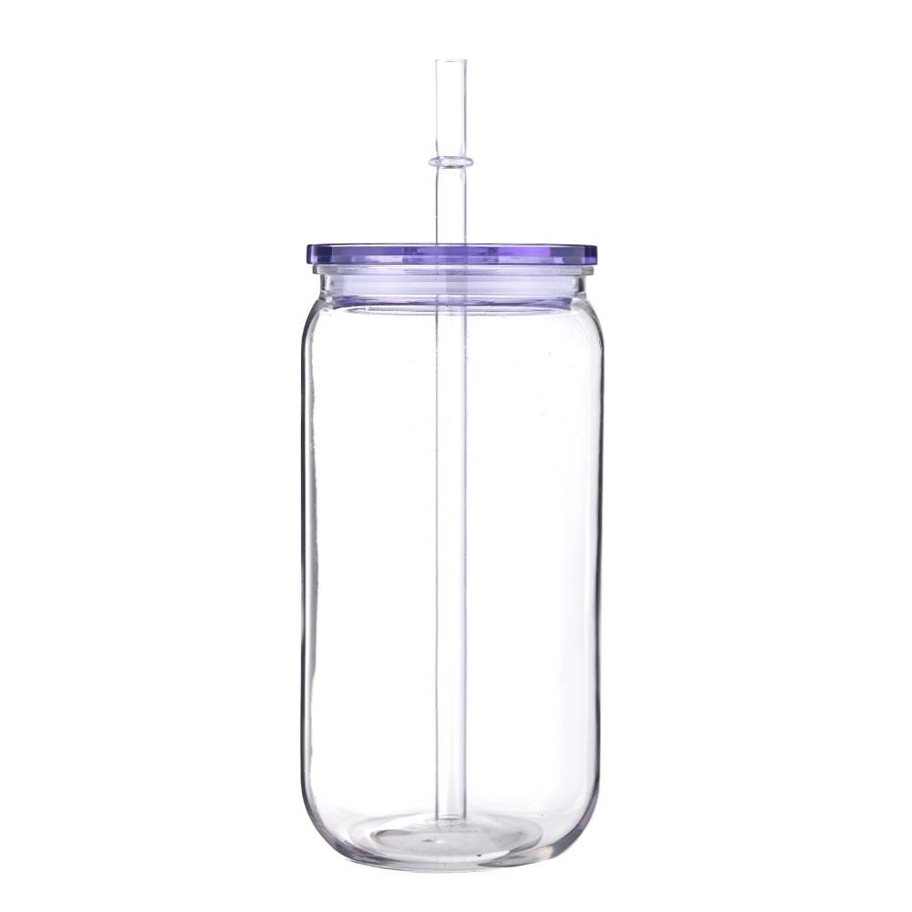 Прозрачный пластиковый стакан с цветной крышкой поставляется с соломинкой и крышкой для стакана. Можно использовать для молока, кофе, защищен от проливания. 16 унций