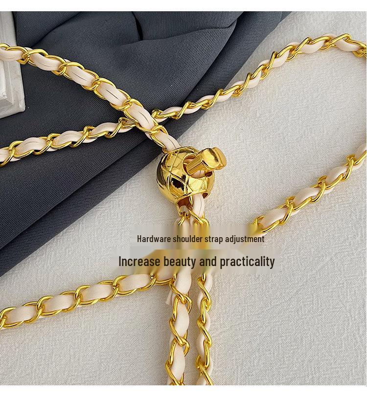 Летняя мини-сумка-цепочка в корейском стиле 2025: Женская стеганая сумка кроссбоди с вышивкой и ароматным стилем