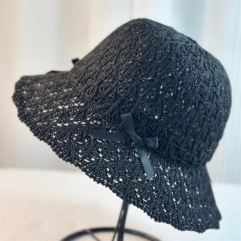 Милая шляпа-ведро Bow Girl для весенних и летних путешествий на море, солнцезащитная шляпа для бассейна