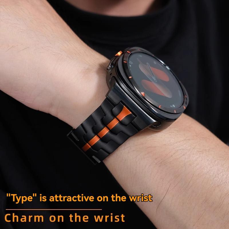 Luxury Luxury Titanium Metal Band for Samsung Galaxy Watch7 Ultra Smartwatch 47MM Dial No Gaps Quick Fit Watch Chian Strap