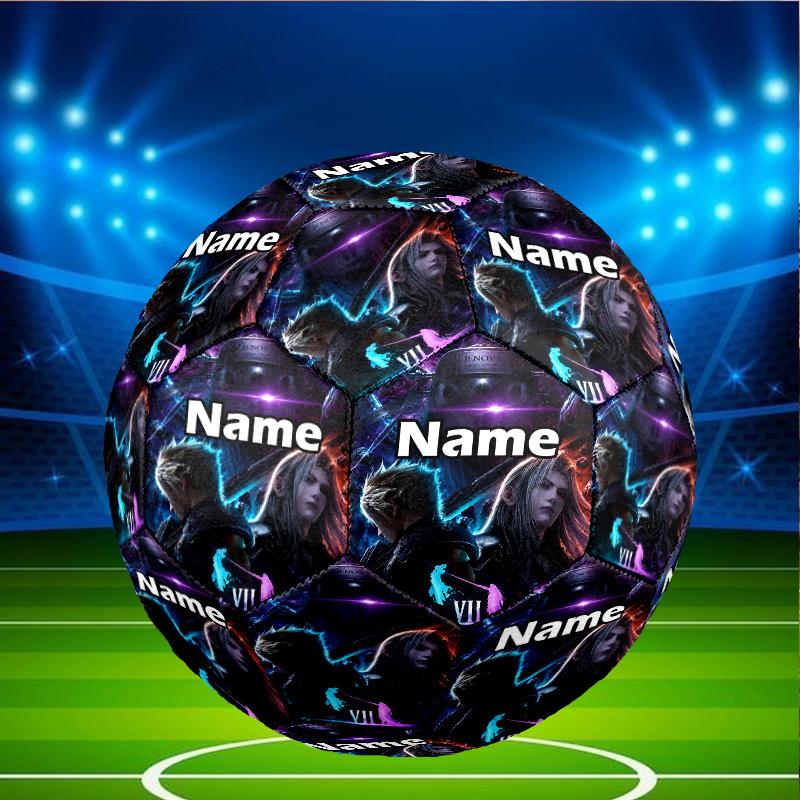 Custom Name Personalized Final Fantasy Print Size 5 Soccer Ball Training & Match Football, for Team, Kicking, Gift for Football