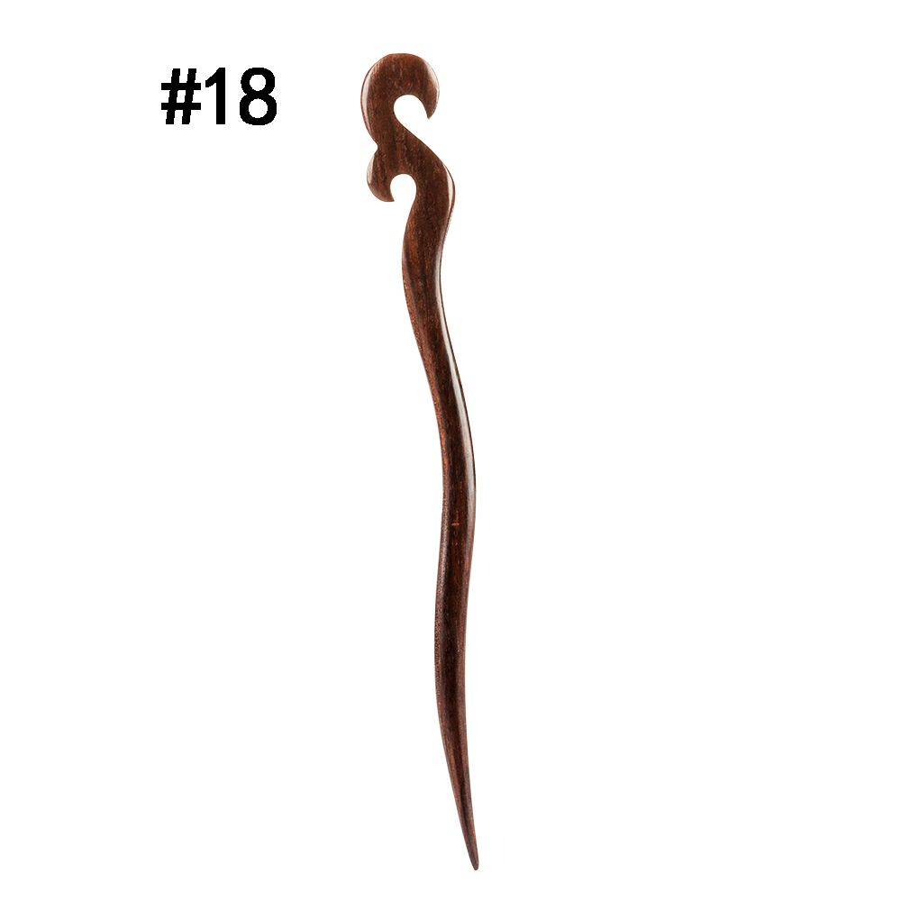 Women Sandalwood Carved Handmade Hairpin Chopstick Hair Stick Styling Tools Hair Accessories