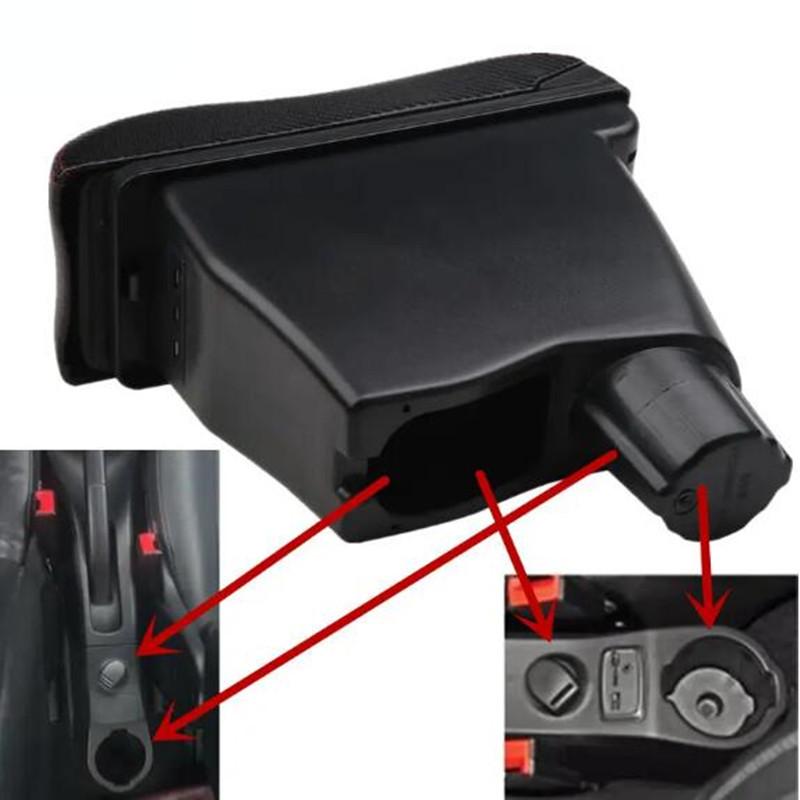 For Smart Fortwo Armrest box for Mercedes New Smart 453 Fortwo Forfour Car Armrest Storage box 2015-2018 Retrofit Car Accessorie